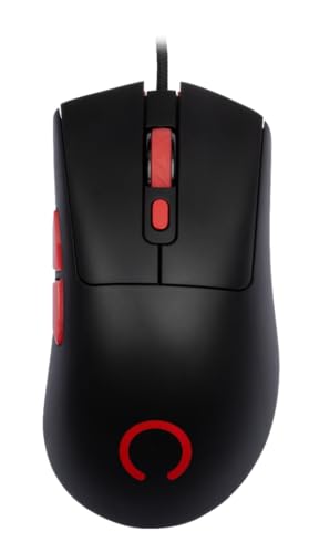 Konix Ultraleichte 61 g kabelgebundene Warlock Gaming-Maus für PC - 6 DPI-Stufen - 150 cm/s Geschwindigkeit - 20 g Beschleunigung - Schwarz Konix Ultraleichte 61 g kabelgebundene Warlock Gaming-Maus für PC - 6 DPI-Stufen - 150 cm/s Geschwindigkeit - 20 g Beschleunigung - Schwarz von Konix