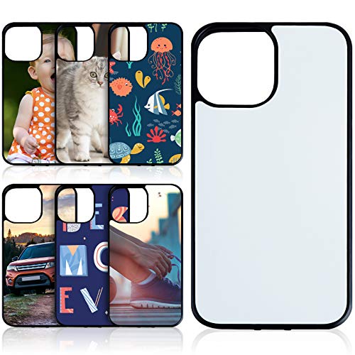 Konohan 6 Stück Sublimation Blank Handyhülle Cover Blank Bedruckbare Handyhülle für DIY Anpassen Wärmepresse Gummi Schutzhülle (kompatibel mit iPhone 12/12 Pro) von Konohan