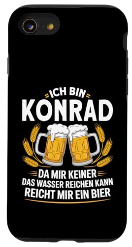 Lustiger Biertrinker Spruch für Konrad Hülle für iPhone SE (2020) / 7 / 8 von Konrad Vorname Lustiger Spruch für Biertrinker