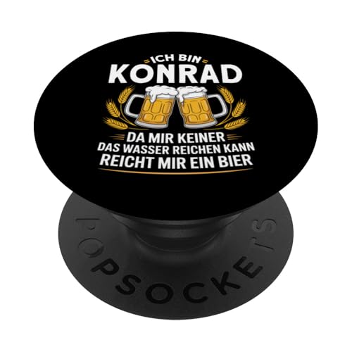 Lustiger Biertrinker Spruch für Konrad PopSockets Klebender PopGrip Lustiger Biertrinker Spruch für Konrad PopSockets Klebender PopGrip von Konrad Vorname Lustiger Spruch für Biertrinker