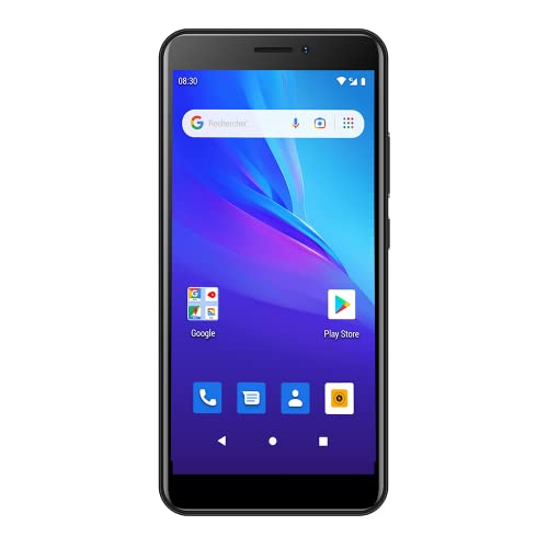 Konrow - Star 55 MAX - 4G Smartphone mit Dual SIM - Display 5,45'' QHD, 16GB Speicher, 2GB RAM, Bluetooth 4.0, WiFi, GPS, Akku 3000mAh, 2 Kameras mit 8 & 5 Mpx - Android 12 (Go Edition) - Schwarz von Konrow