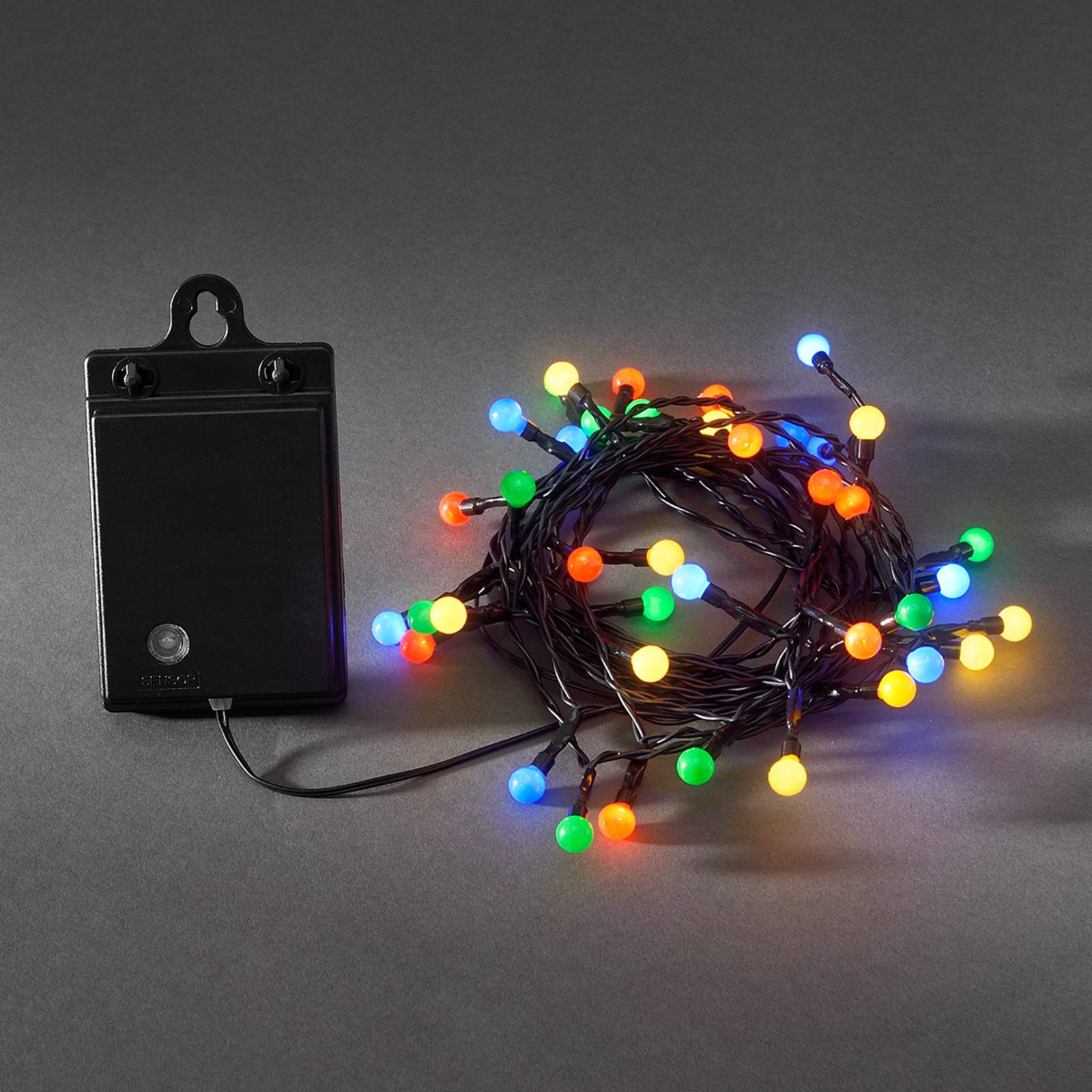 Bunte Außen-Lichterkette LED 40-flg. RGB, Batterie von Konstsmide Christmas