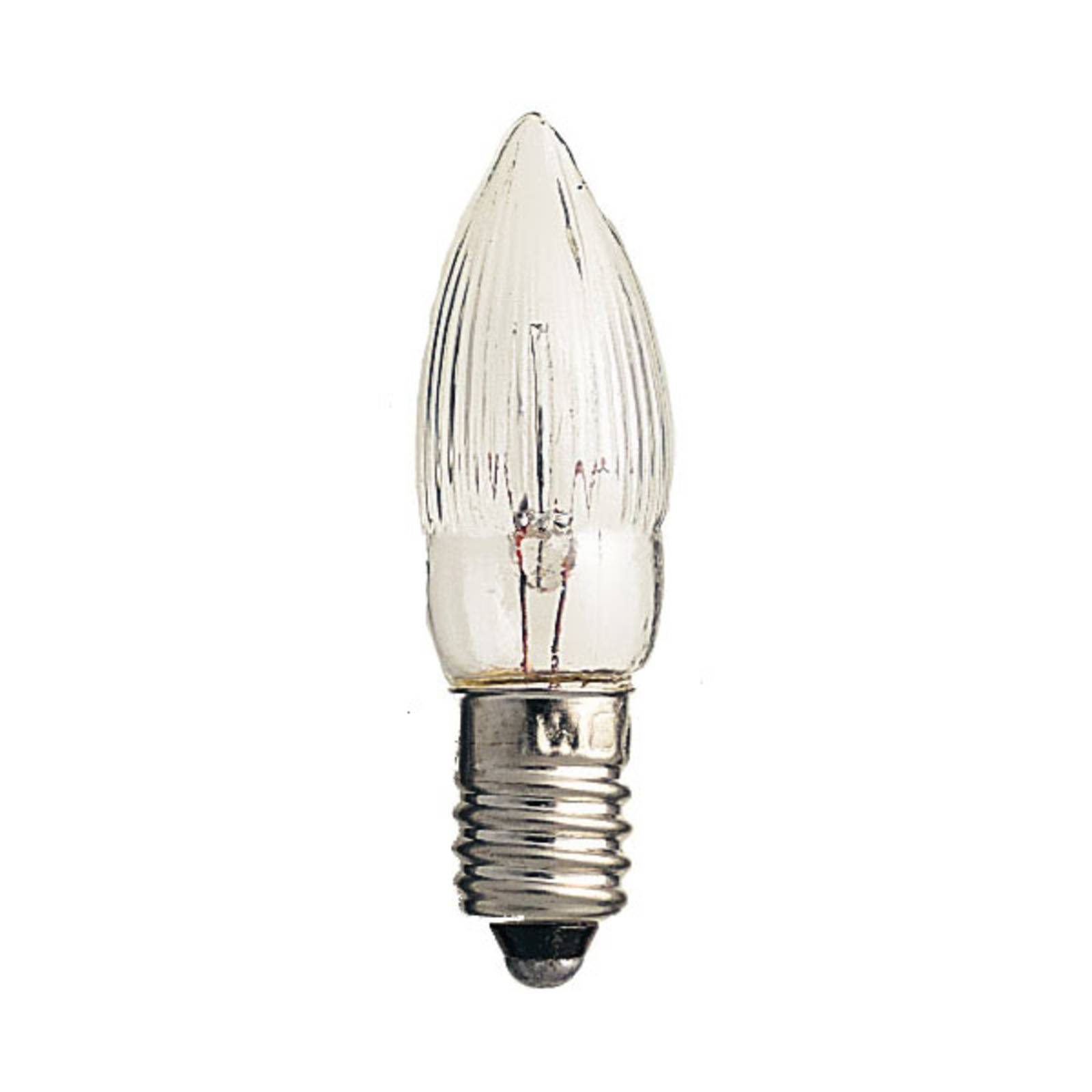 E10 3W 23V Ersatzlampen 3er Pack Kerzenform von Konstsmide Christmas