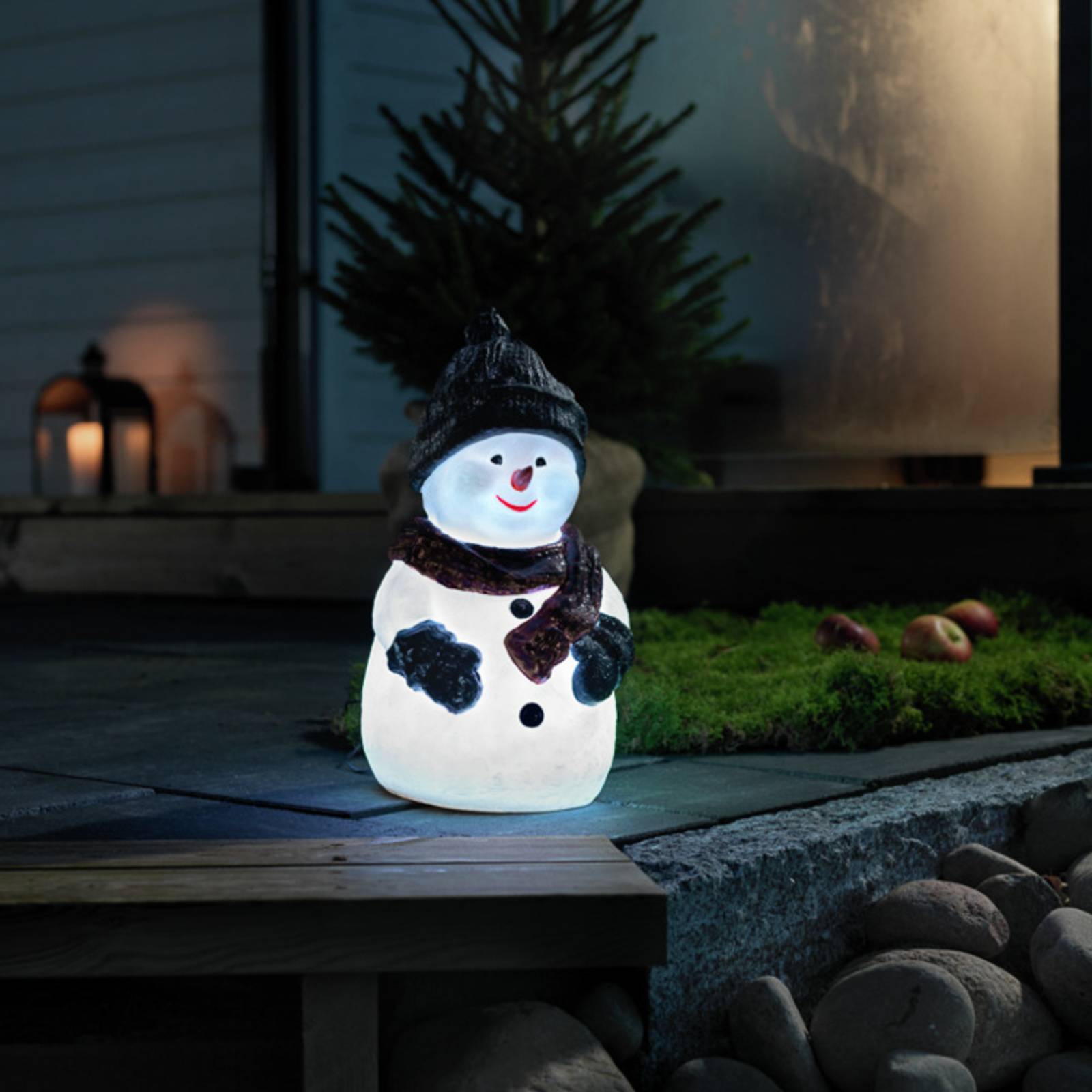 LED-Dekofigur Schneemann mit RGB-Farbwechsel, IP44 von Konstsmide Christmas