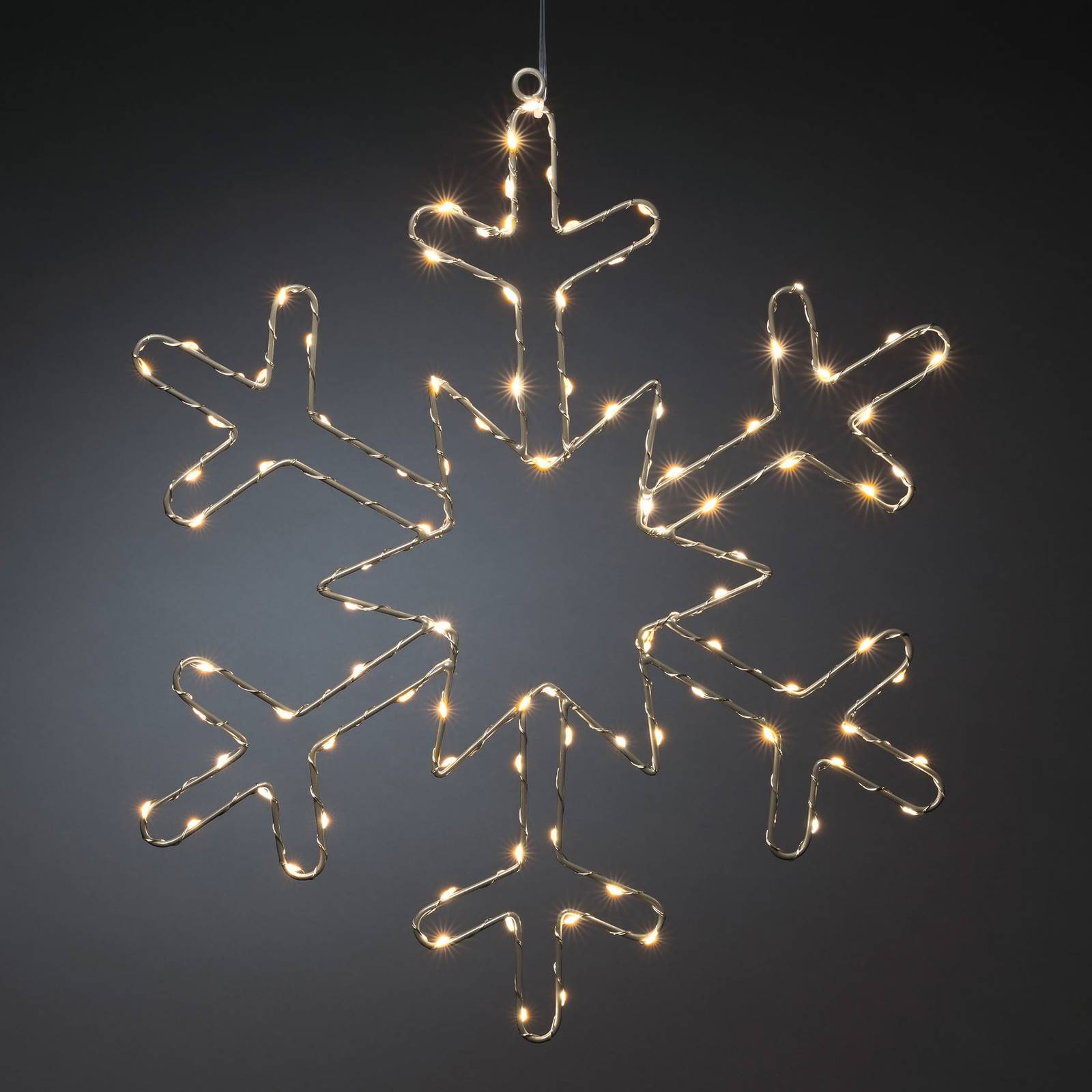 LED-Dekoleuchte Silberschneeflocke von Konstsmide Christmas