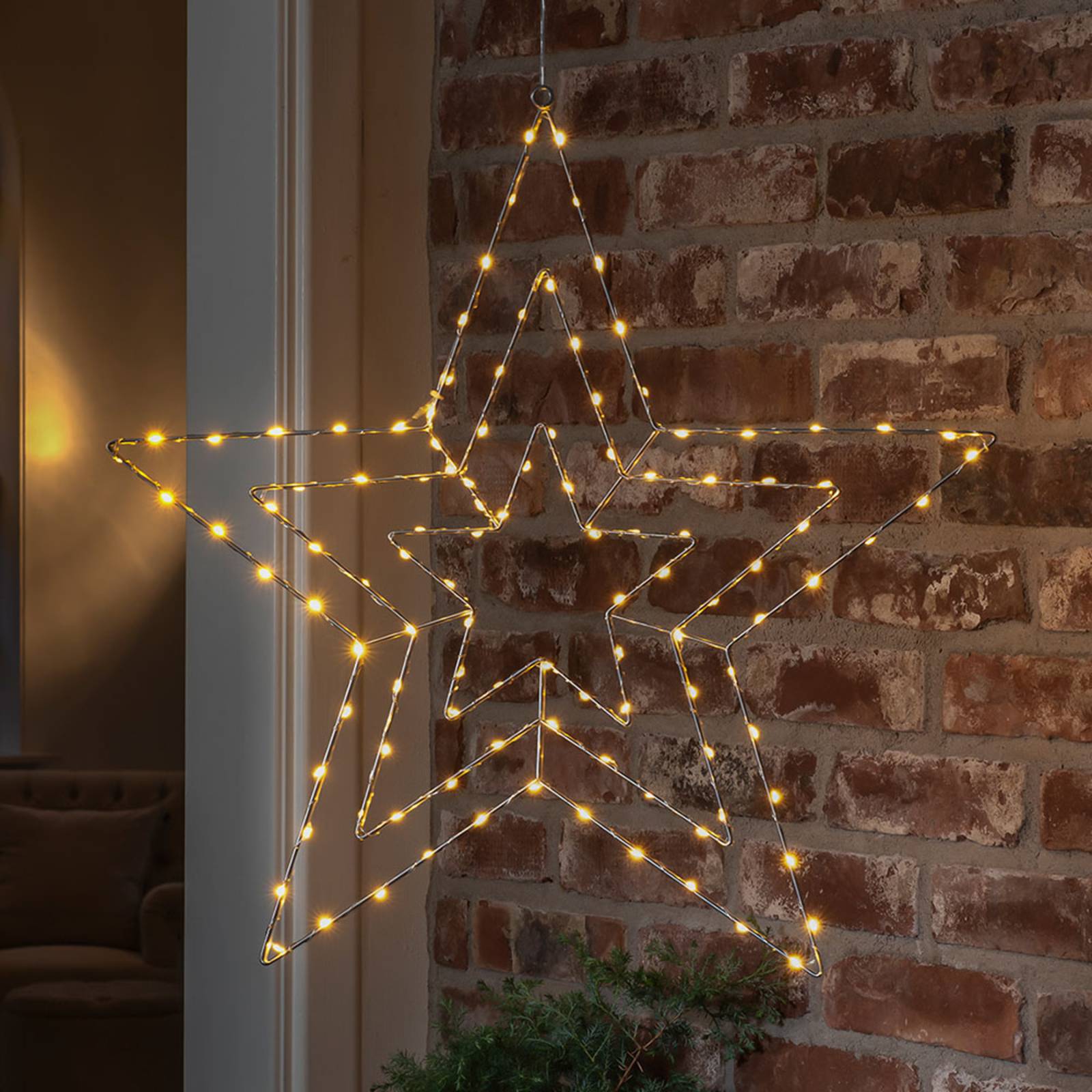 LED-Dekoleuchte Silberstern 66x64 cm LED-Dekoleuchte Silberstern 66x64 cm von Konstsmide Christmas