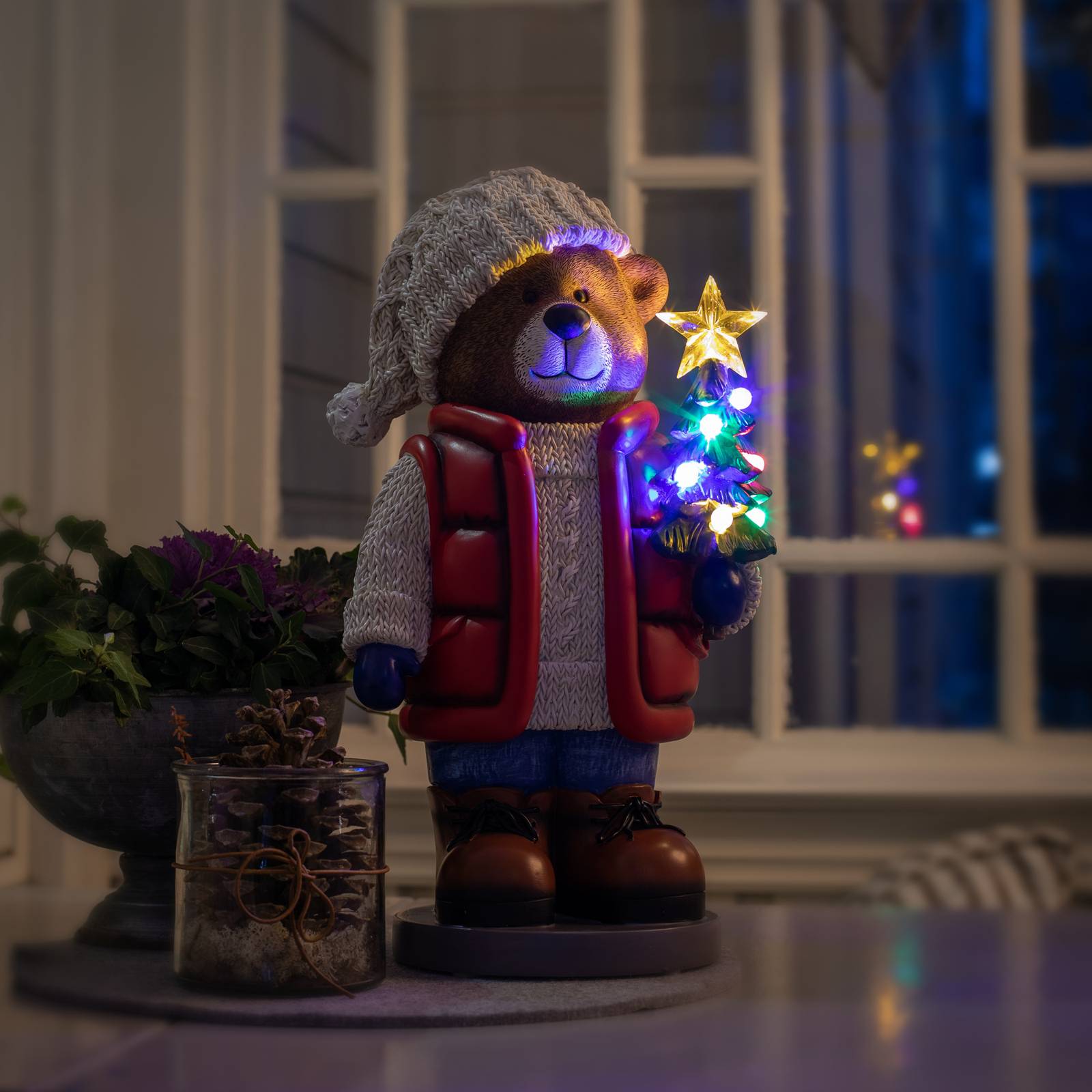 LED-Dekoleuchte Teddybär für innen Batteriebetrieb von Konstsmide Christmas