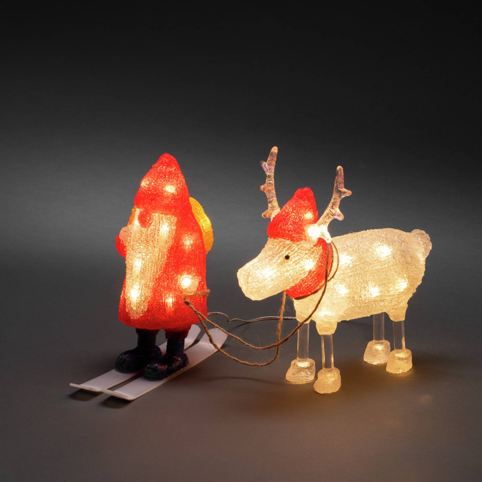 LED-Dekoleuchte Weihnachtsmann und Rentier IP44 LED-Dekoleuchte Weihnachtsmann und Rentier IP44 von Konstsmide Christmas