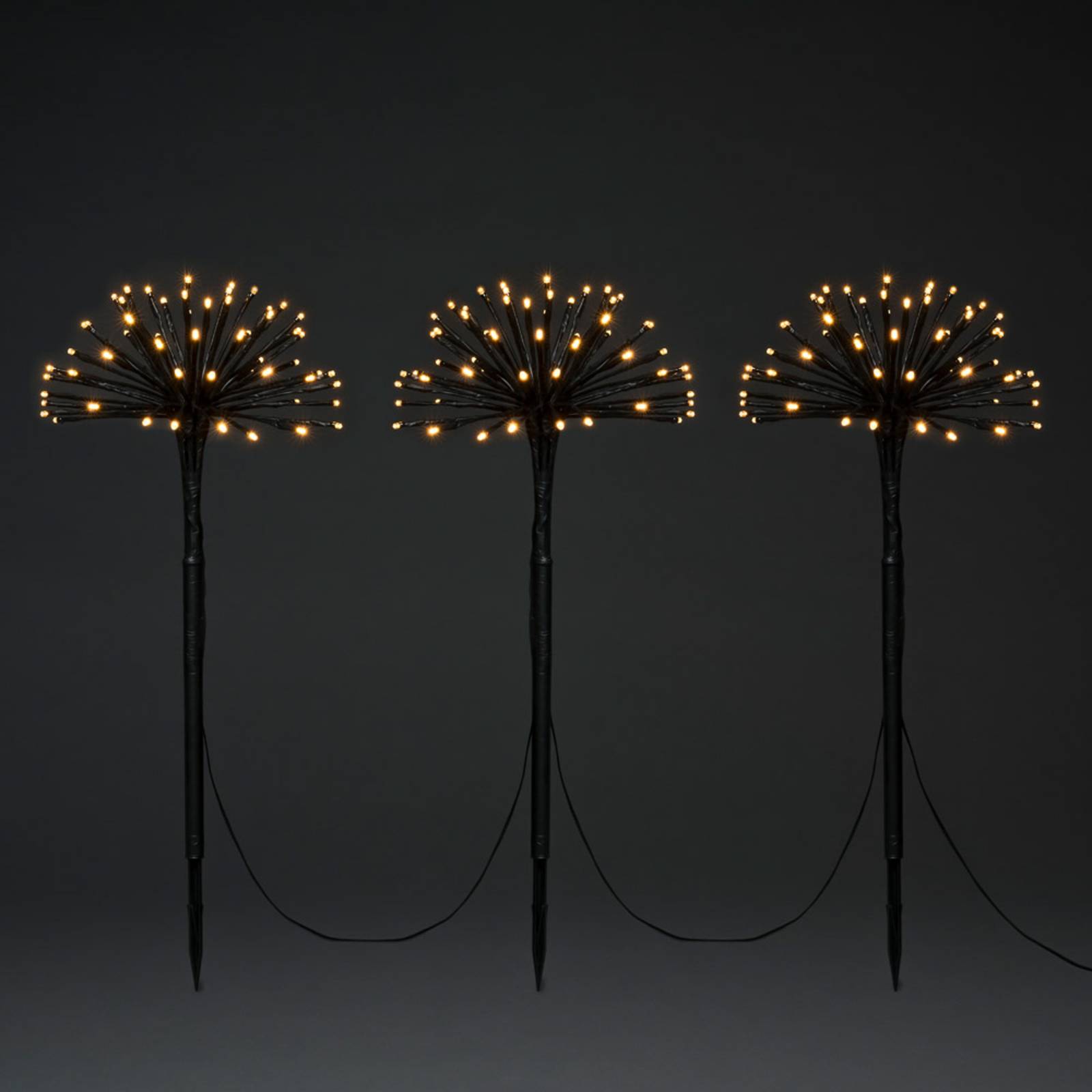 LED-Dekoleuchte drei Pusteblumen mit Erdspieß IP44 LED-Dekoleuchte drei Pusteblumen mit Erdspieß IP44 von Konstsmide Christmas
