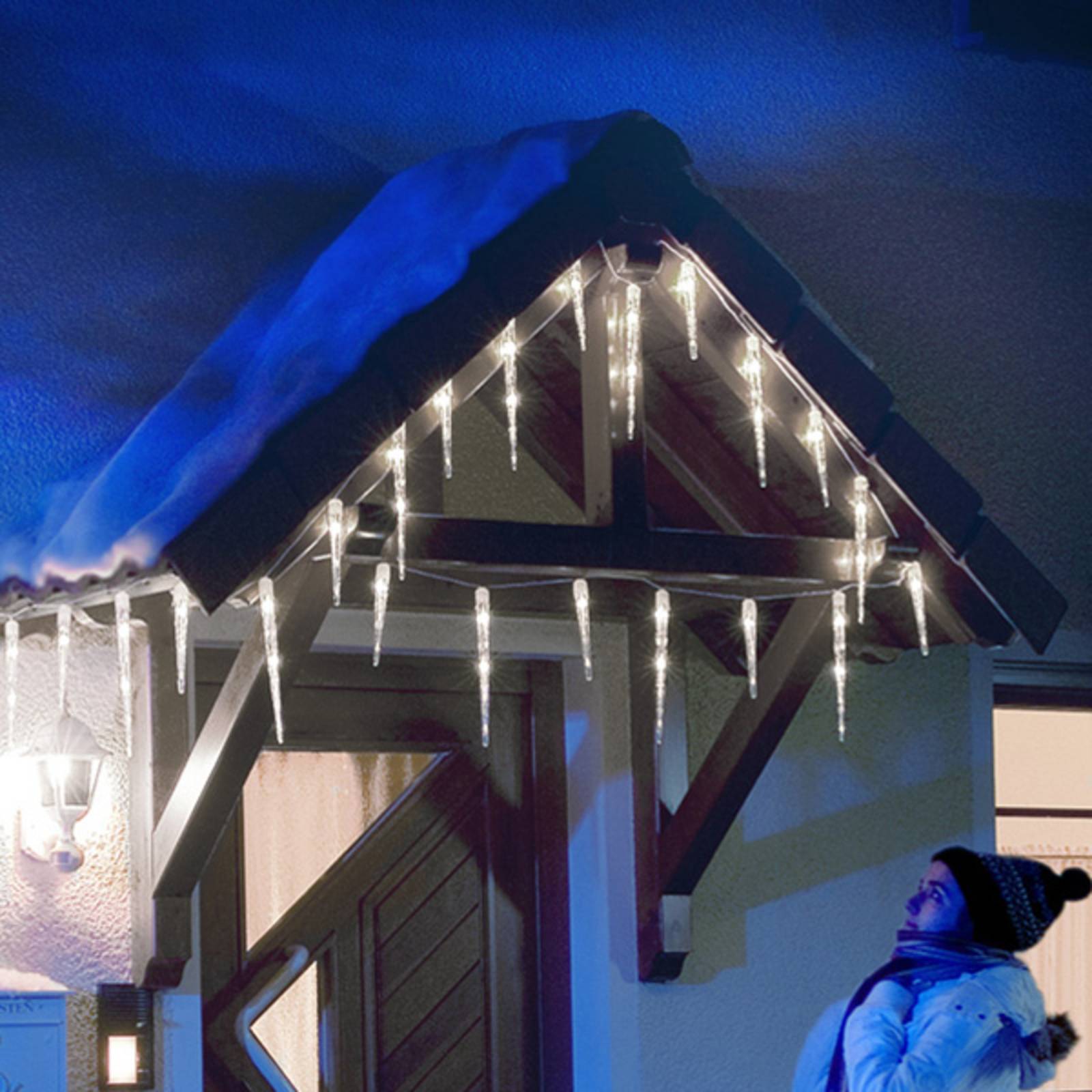 LED Eiszapfen Lichtvorhang mit 32 Zapfen 7,75m LED Eiszapfen Lichtvorhang mit 32 Zapfen 7,75m von Konstsmide Christmas
