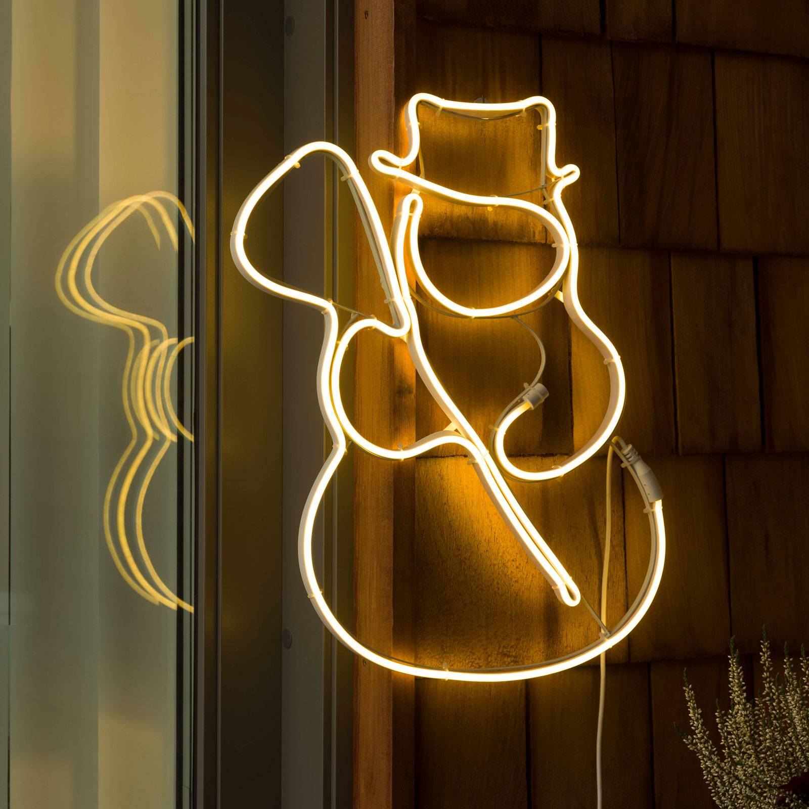 LED-Fensterbild Schlauchsilhouette Schneemann von Konstsmide Christmas