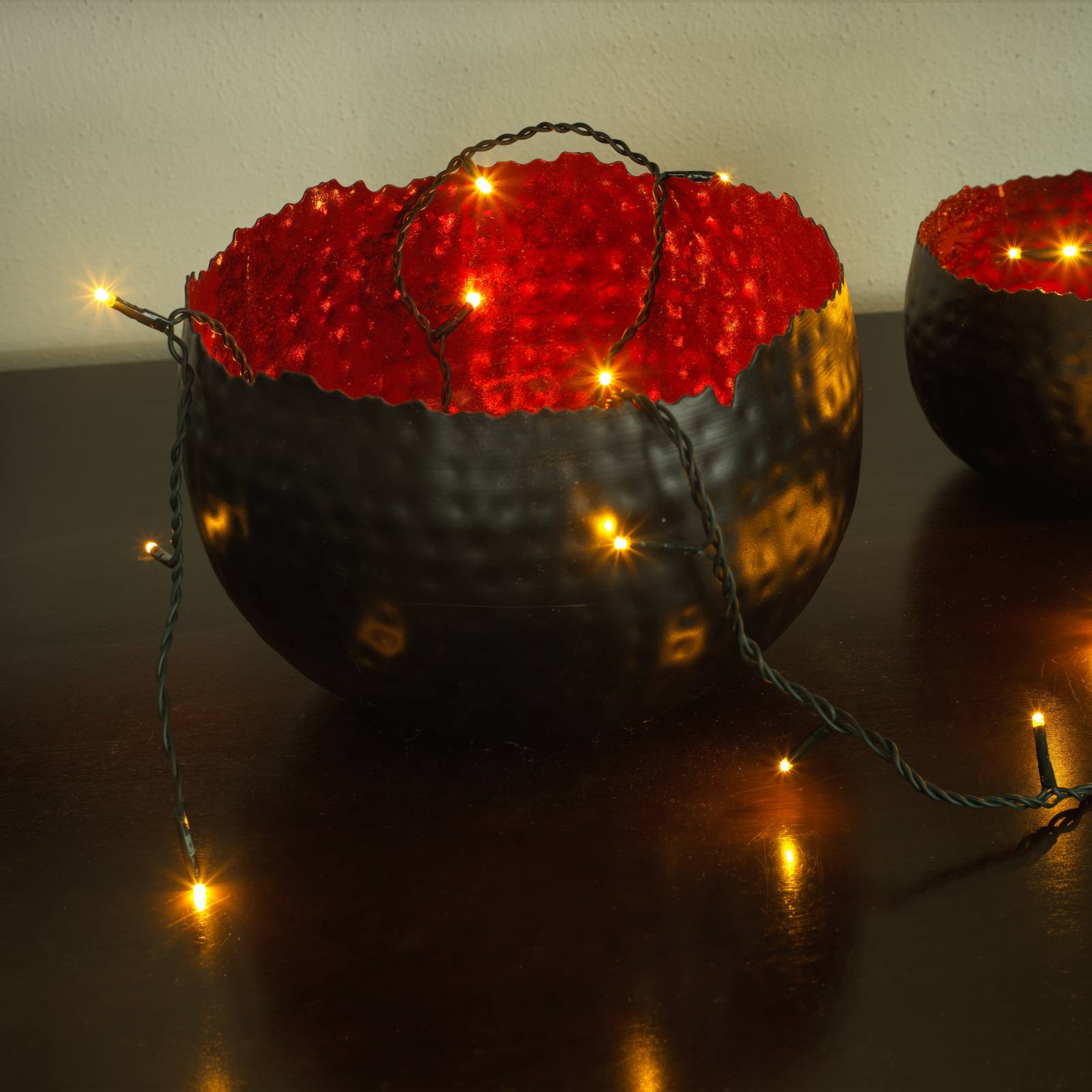 LED-Lichterkette Micro 100fl dunkelgrün/bernstein LED-Lichterkette Micro 100fl dunkelgrün/bernstein von Konstsmide Christmas
