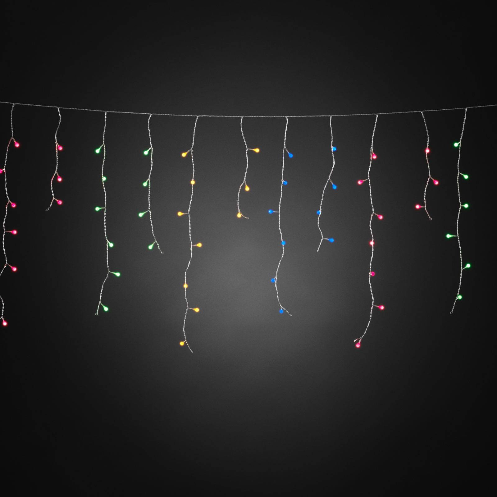 LED-Lichtervorhang Eisregen, Globes bunt, 200-flg. von Konstsmide Christmas