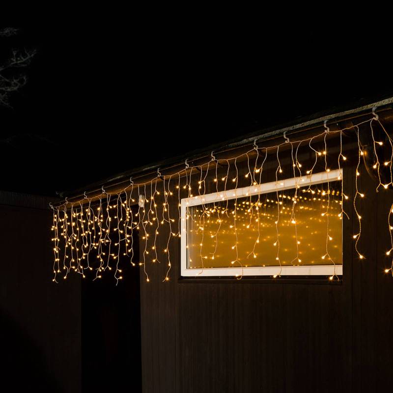 LED-Lichtervorhang Eisregen warmweiß transp. 10m von Konstsmide Christmas