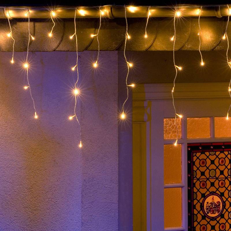 LED-Lichtervorhang Eisregen warmweiß weiß 11m von Konstsmide Christmas