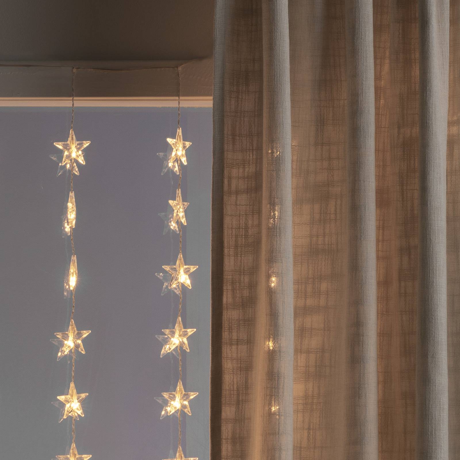 LED-Lichtervorhang Sterne 120-flammig, warmweiß LED-Lichtervorhang Sterne 120-flammig, warmweiß von Konstsmide Christmas
