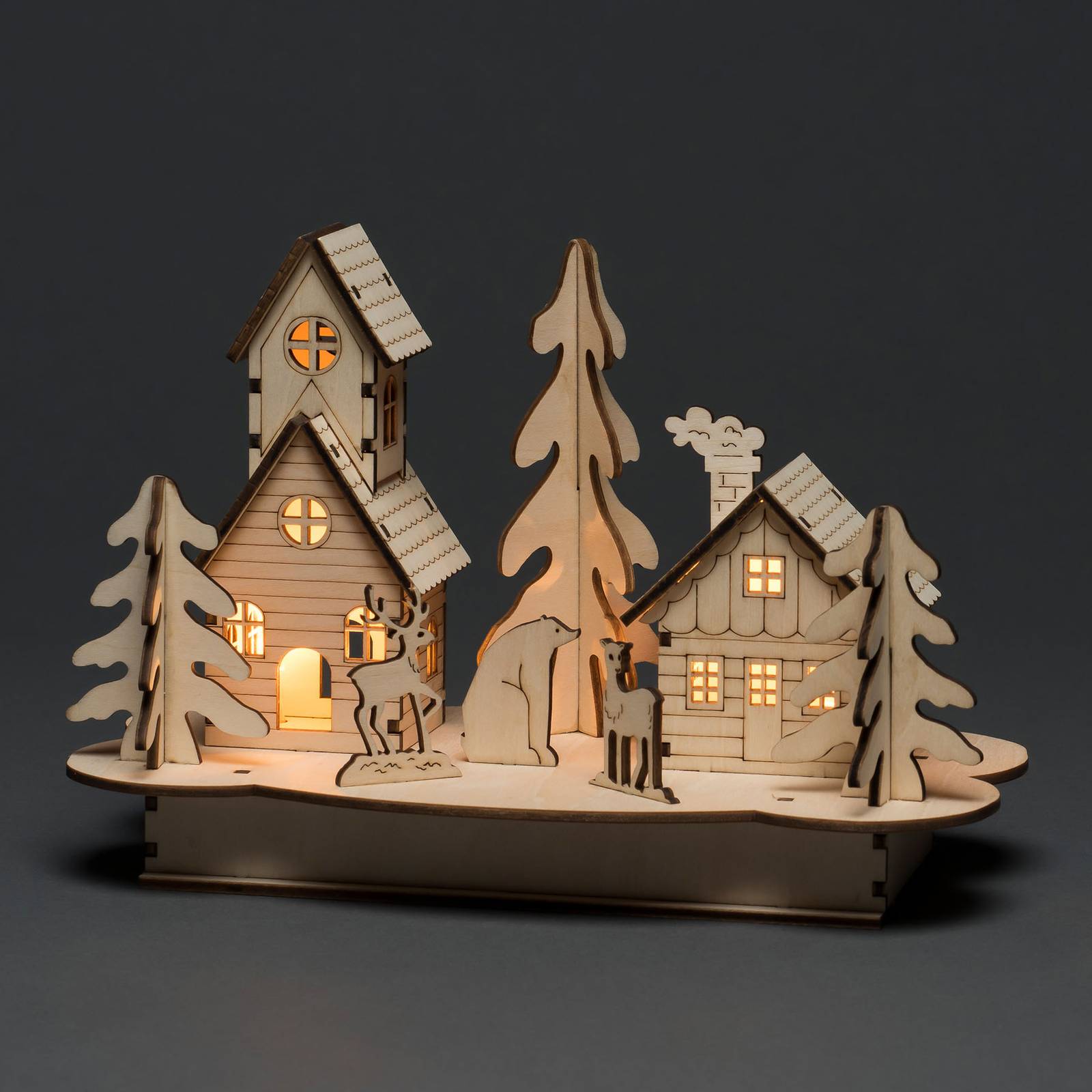 LED-Schwibbogen Haus und Tiere von Konstsmide Christmas