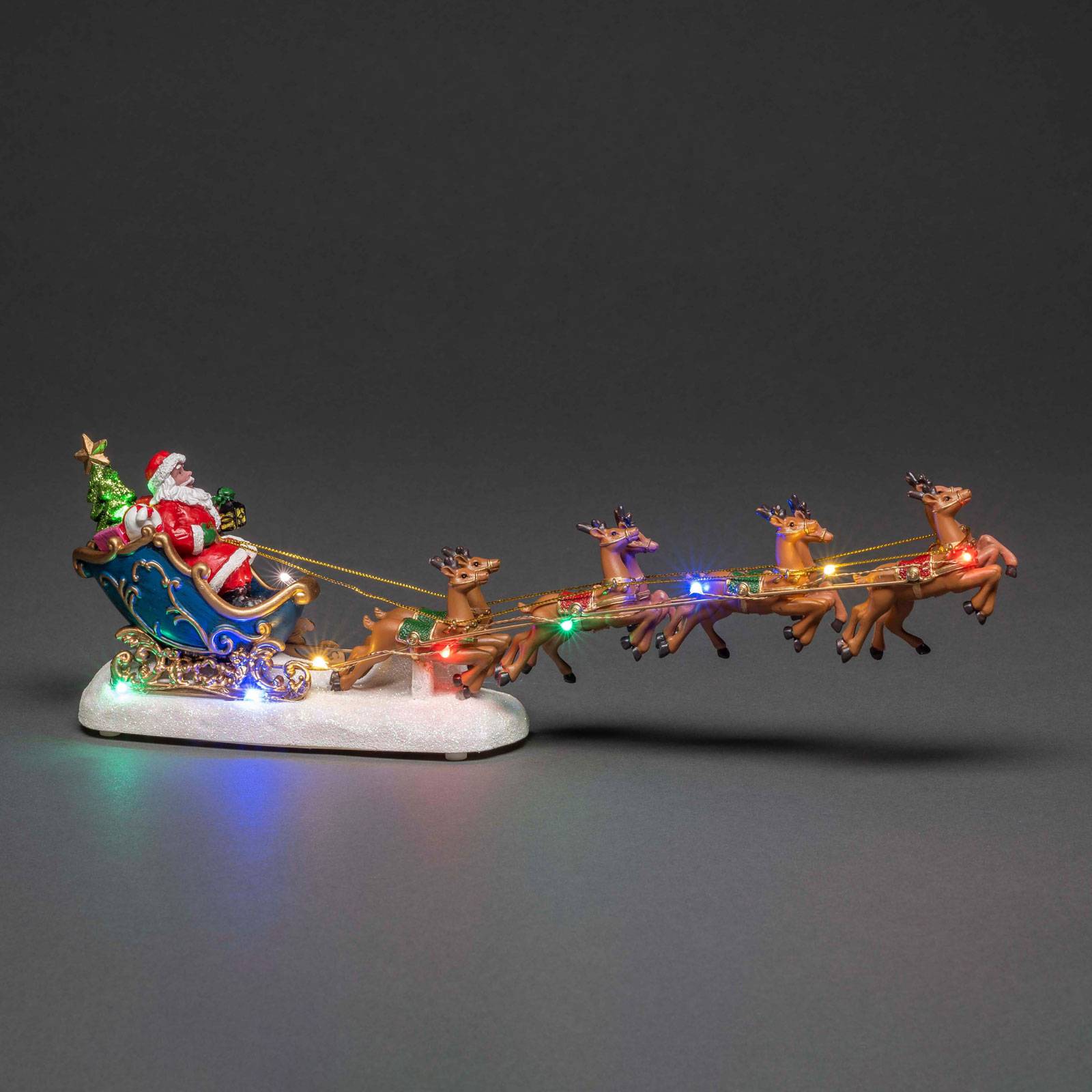 LED-Szenerie Weihnachtsmann im Schlitten von Konstsmide Christmas