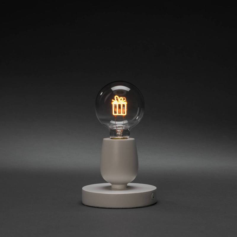 LED-Tisch-Dekoleuchte aus Holz, Geschenk-Filament von Konstsmide Christmas