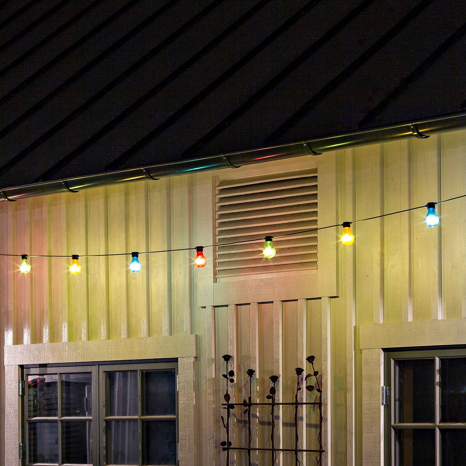 Lichterkette Biergarten 10 bunte LED-Birnen von Konstsmide Christmas