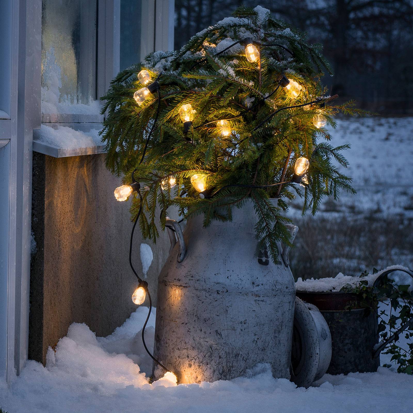 Lichterkette Biergarten 20 Tropfen klar bernstein von Konstsmide Christmas