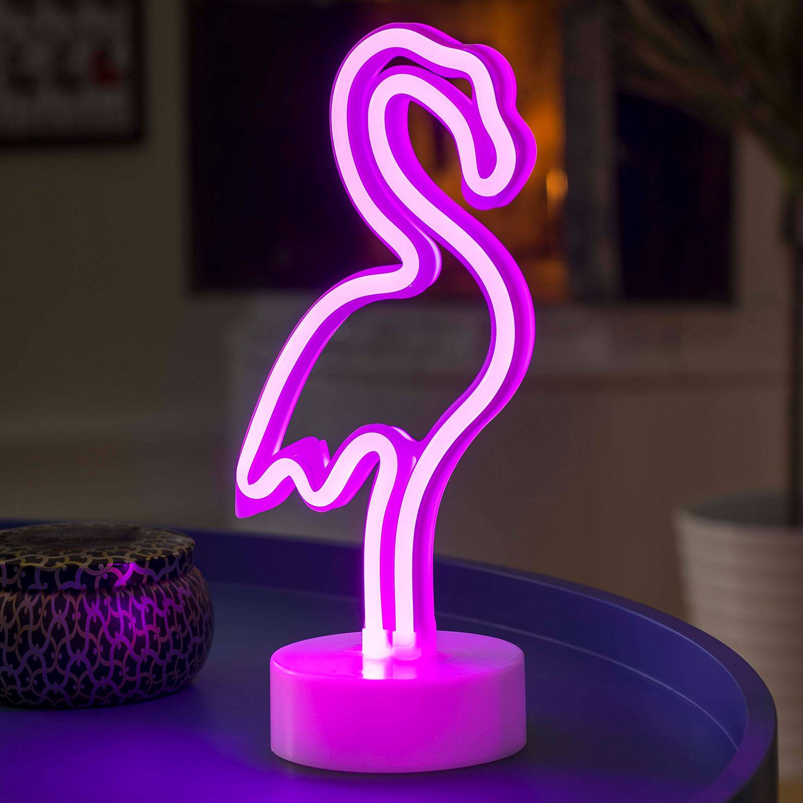 LED-Dekorationsleuchte Flamingo, batteriebetrieben von Konstsmide Season