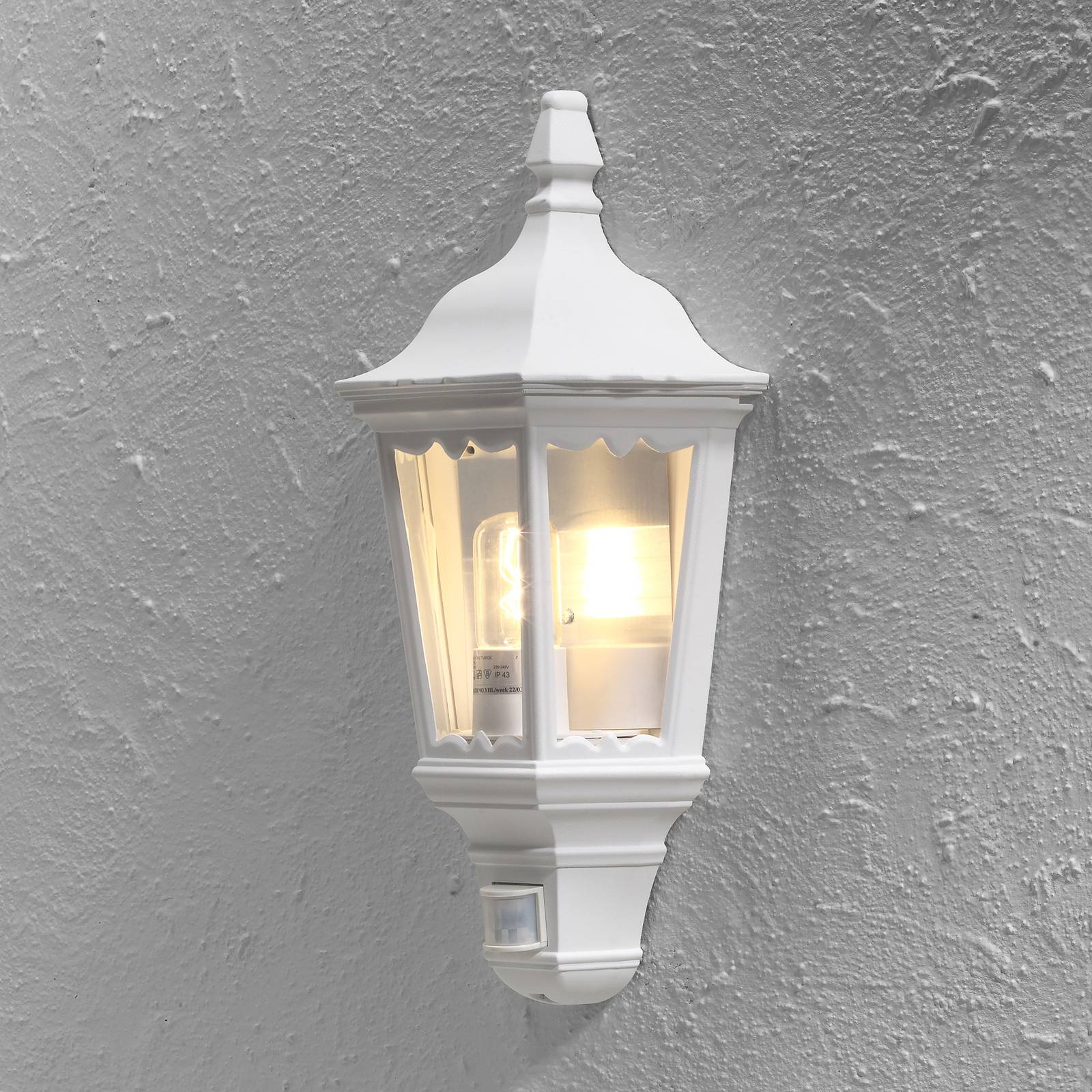 Außenwandlampe Firenze Halbschale, Sensor, weiß Außenwandlampe Firenze Halbschale, Sensor, weiß von Konstsmide