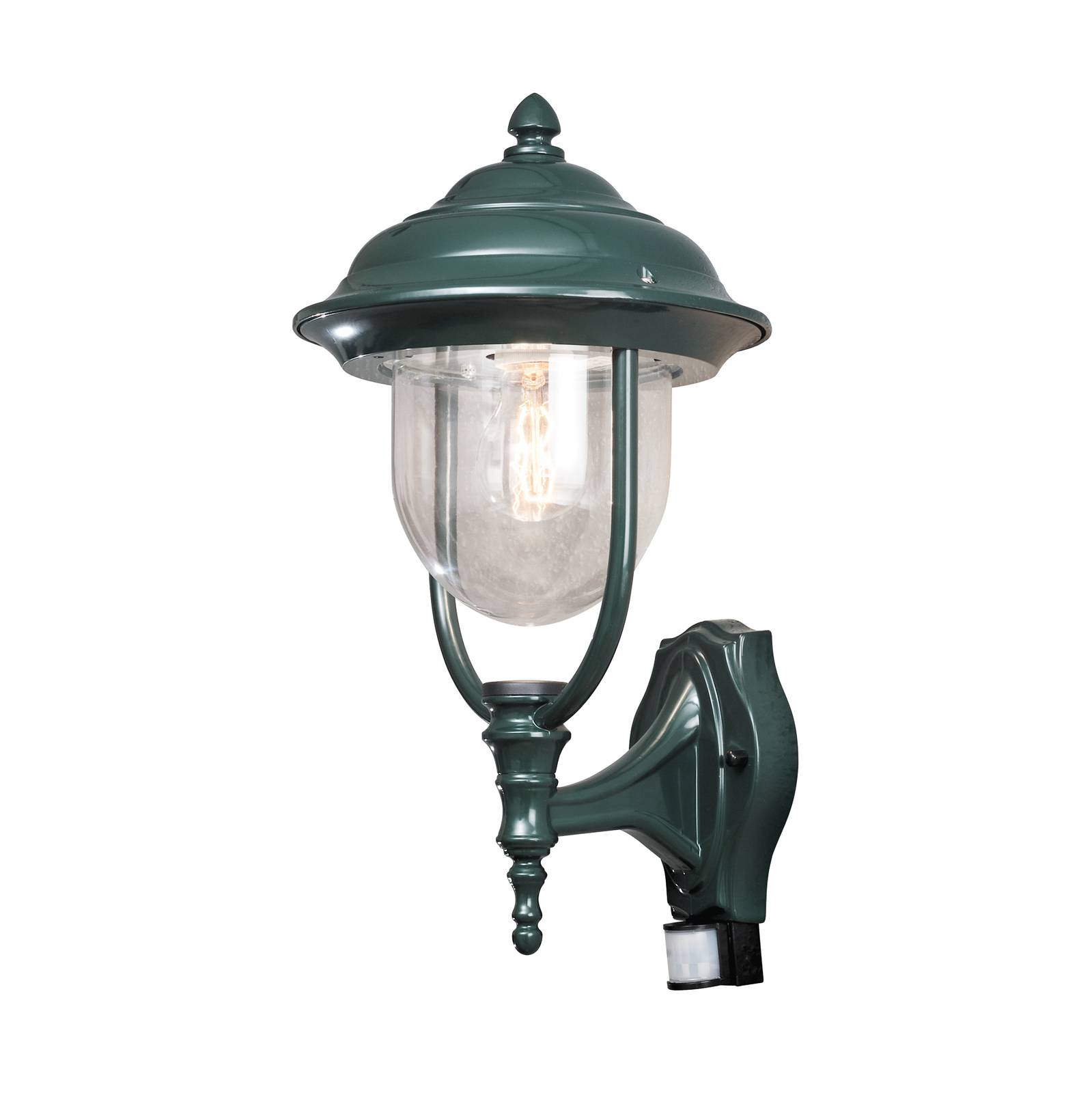 Außenwandlampe Parma mit Bewegungsmelder, grün von Konstsmide