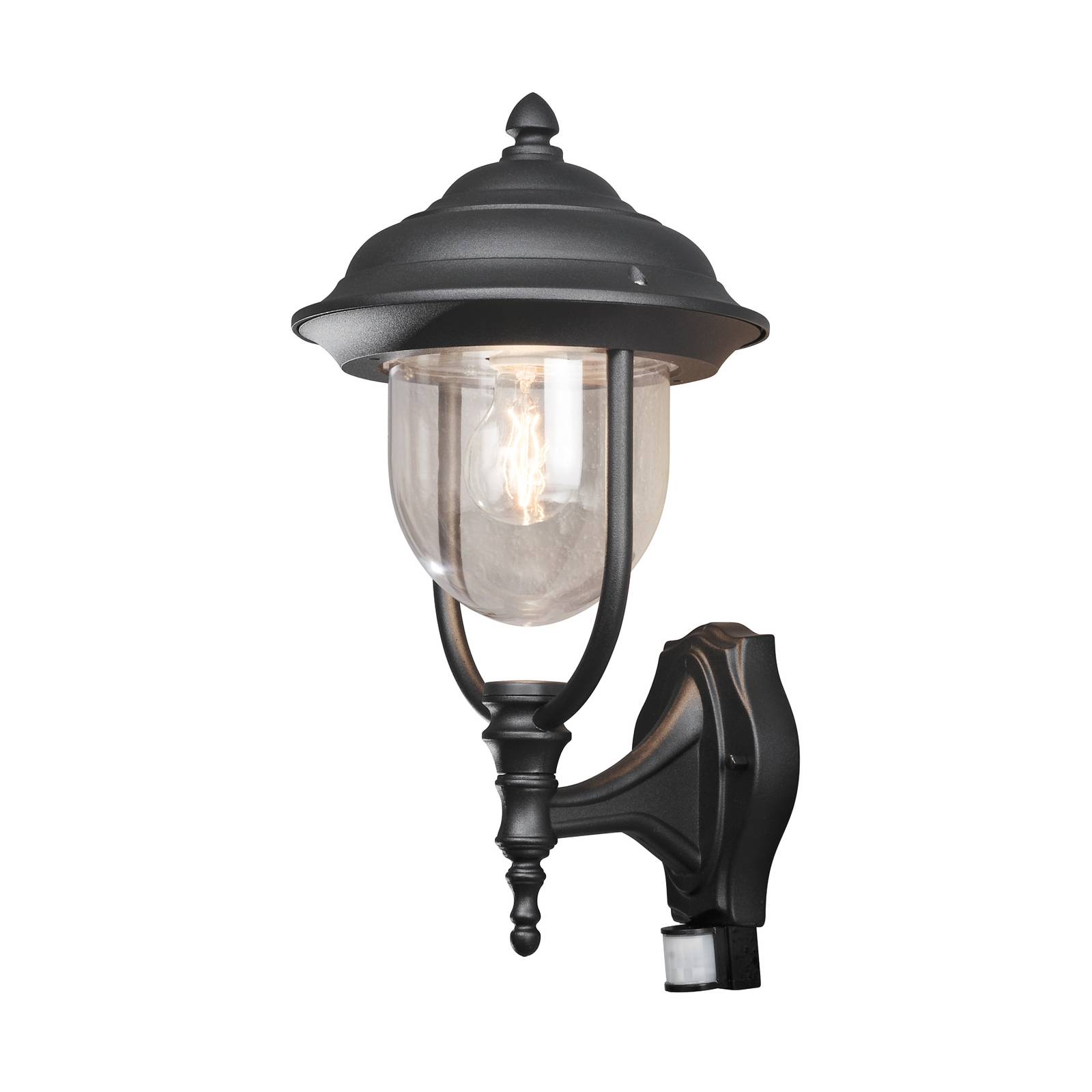 Außenwandlampe Parma mit Bewegungsmelder, schwarz von Konstsmide