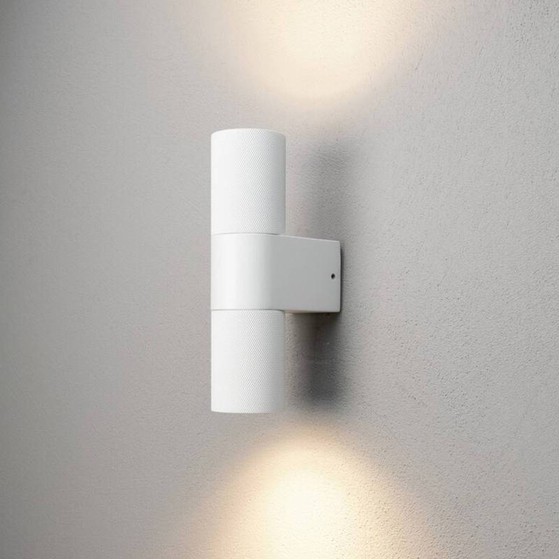 Außenwandlampe Temi, weiß, Breite 11 cm, Alu, up/down von Konstsmide