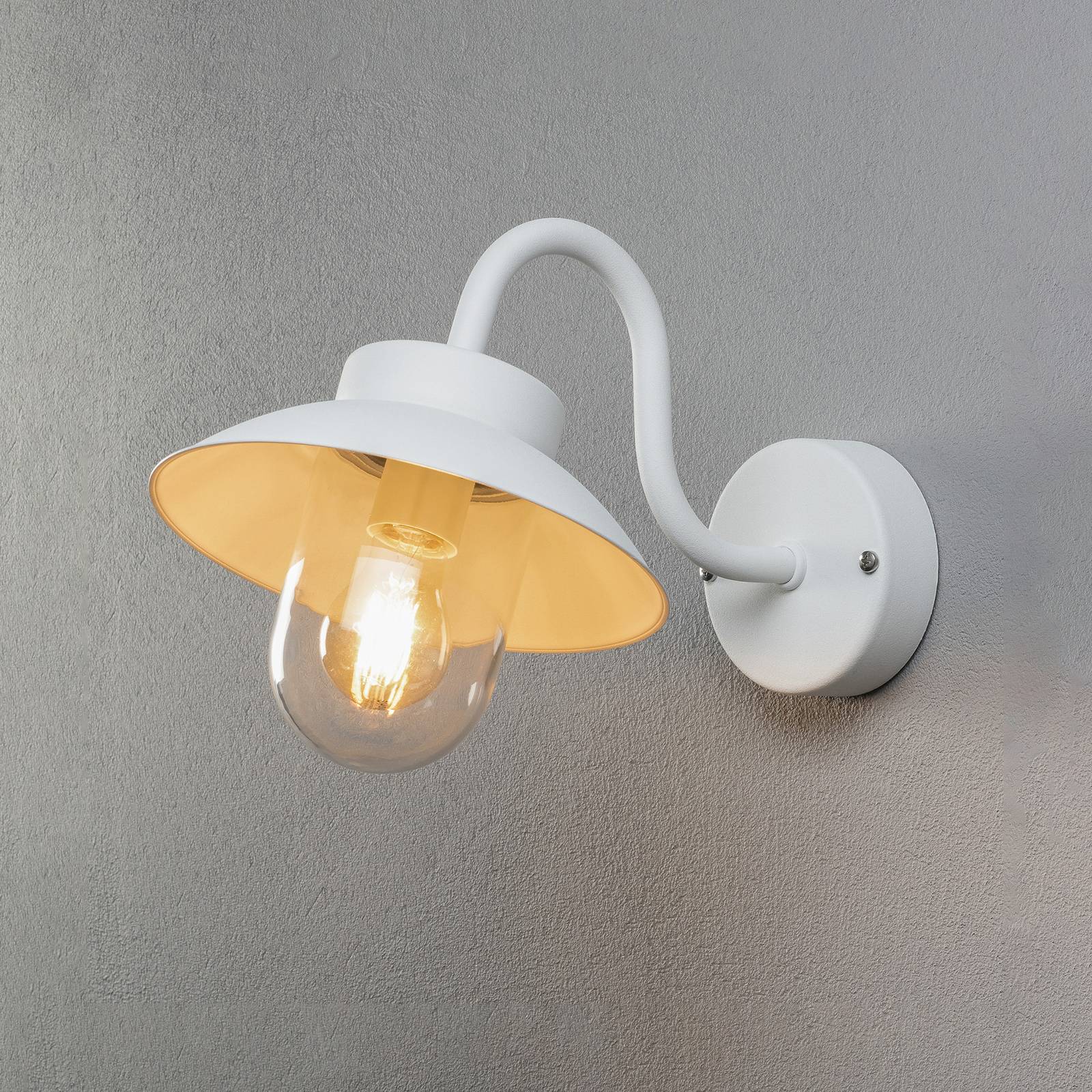 Außenwandleuchte Vega Mini, Breite 22 cm, weiß Außenwandleuchte Vega Mini, Breite 22 cm, weiß von Konstsmide