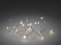Konstsmide 1460-190, Silber, 20 Lampen, Nicht austauschbare(s) Leuchtmittel, Micro LED, Warmweiß, Akku von Konstsmide