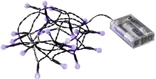 Konstsmide 1491-457 Micro-Lichterkette Innen batteriebetrieben Anzahl Leuchtmittel 20 LED Purpur von Konstsmide