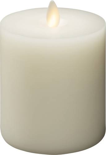 Konstsmide 1620-115 LED-Echtwachskerze Creme-Weiß Warmweiß (Ø x H) 81mm x 101mm von Konstsmide