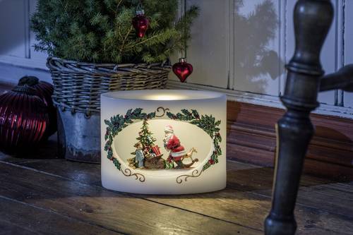 Konstsmide 1892-100 LED-Echtwachskerze Weiß Warmweiß von Konstsmide