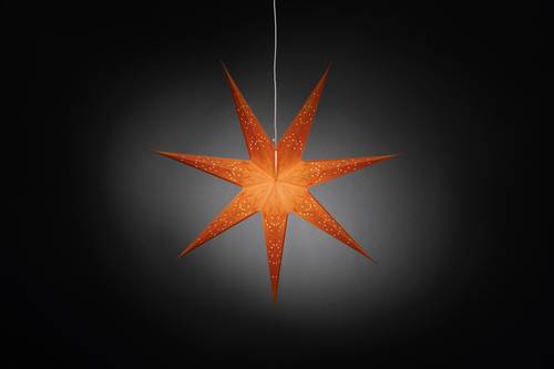 Konstsmide 2982-185 Weihnachtsstern Glühlampe, LED Orange bestickt, mit ausgestanzten Motiven, mit von Konstsmide
