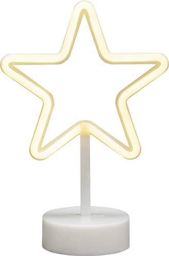 Konstsmide 3068-100 LED-Silhouette Stern Warmweiß LED Weiß von Konstsmide