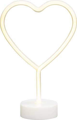 Konstsmide 3076-100 LED-Silhouette Herz Warmweiß LED Weiß von Konstsmide