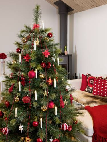 Konstsmide LED Weihnachtsbaum-Beleuchtung Batteriebetrieben Warmweiß von Konstsmide