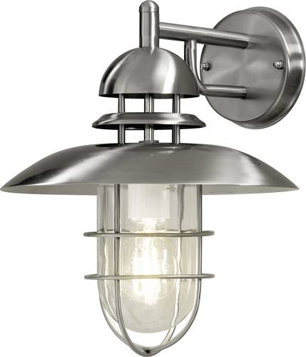 Konstsmide Sorrento 7319-000 Außenwandleuchte Energiesparlampe, LED E27 60W Edelstahl von Konstsmide