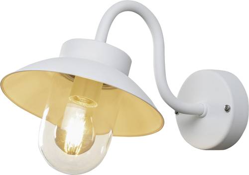 Konstsmide Vega Mini 417-250 Außenwandleuchte, Wandleuchte Energiesparlampe, Glühlampe, LED E27 Weiß von Konstsmide