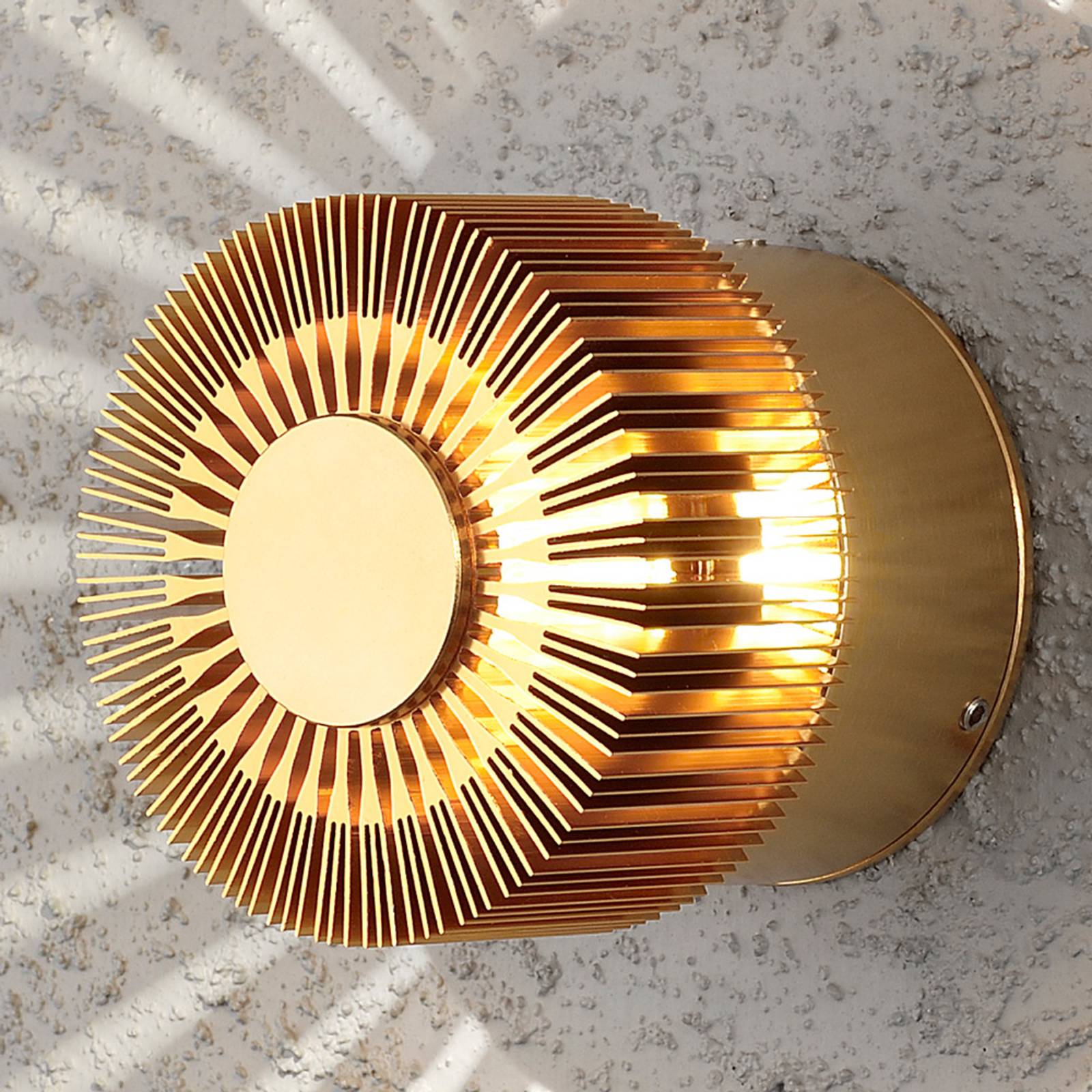 LED-Außenwandlampe Monza Strahlen rund bronze 9cm von Konstsmide