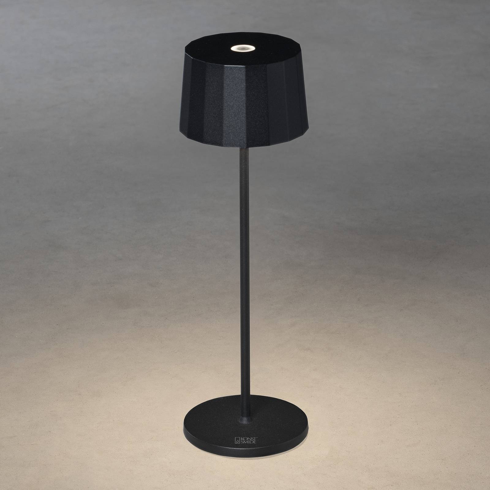 LED-Tischleuchte Positano für außen, schwarz von Konstsmide