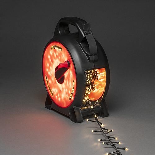 Micro LED Lichterkette 'Cluster' m. Kabelaufroller 800 ww LED 3848-100 von Konstsmide
