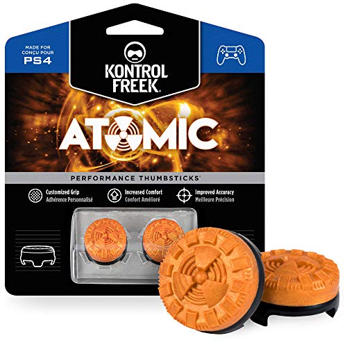 KontrolFreek Atomic für PlayStation 4 (PS4) Controller | Performance Thumbsticks | 2 x Mittel Konvex | Orange von KontrolFreek