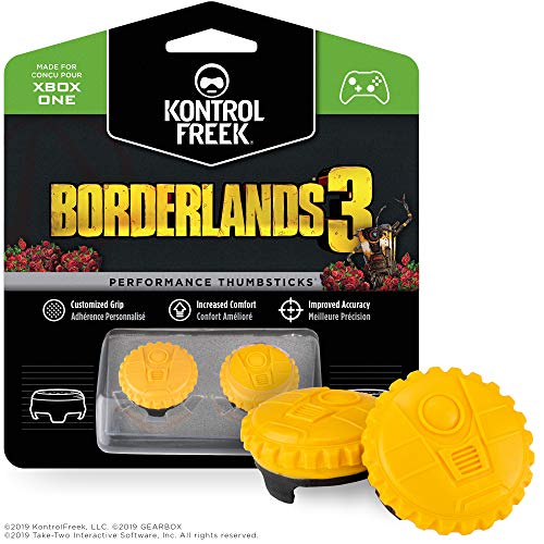 KontrolFreek Borderlands® 3 Claptrap Performance Thumbsticks für Xbox One und Xbox Series X | 2 x Mittel Konvex Thumbsticks | Gelb von KontrolFreek