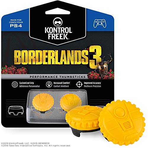 KontrolFreek Borderlands 3 Claptrap Performance Thumbsticks für PlayStation 4 (PS4) und PlayStation 5 (PS5) | 2 x Mittel Konvex | Gelb von KontrolFreek