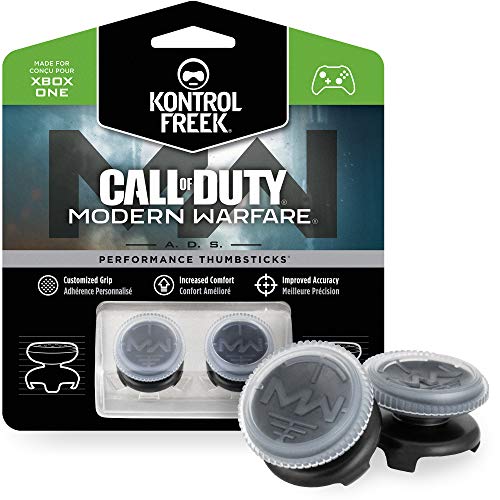 KontrolFreek Call of Duty: Modern Warfare - A.D.S. Performance Thumbsticks für Xbox One Controller | 2 x Hoch Konkav | Transparent/Schwarz von KontrolFreek