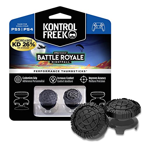 KontrolFreek FPS Freek Battle Royale Nightfall für PlayStation 4 (PS4) und PlayStation 5 (PS5) | Performance Thumbsticks | 2 hochgewölbte Konvexen | Schwarz von KontrolFreek