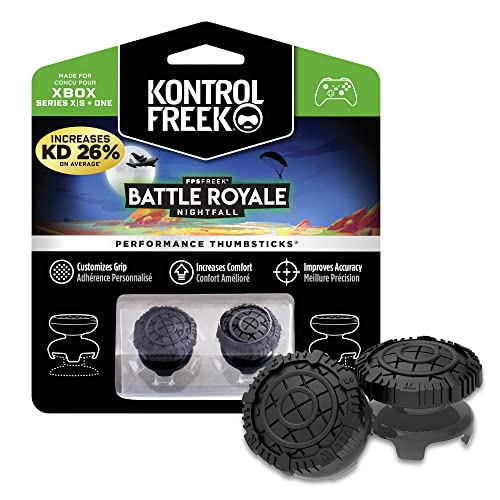 KontrolFreek FPS Freek Battle Royale Nightfall für Xbox One und Xbox Series X Controller | Performance Thumbsticks | 2 High-Rise Convex (Domed) | Black von KontrolFreek